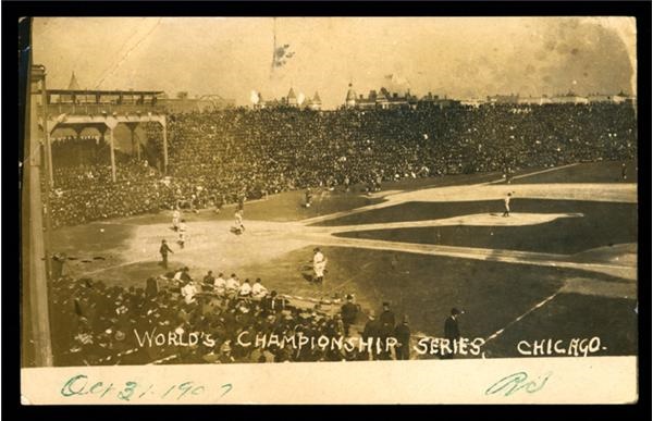 1907 World Series Real Photo Postcard