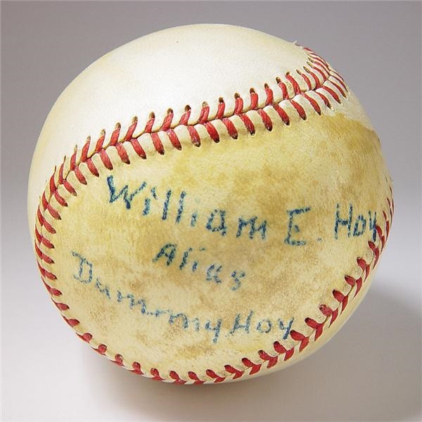 William "Dummy" Hoy Single Signed Baseball