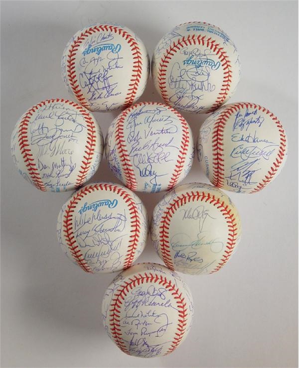 - 1988-95 American League All Stars Signed Baseballs (8)