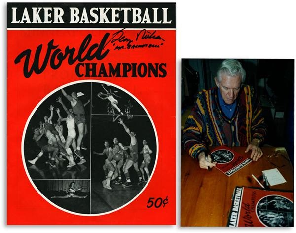 - George Mikan Signed Lakers Yearbooks (12)