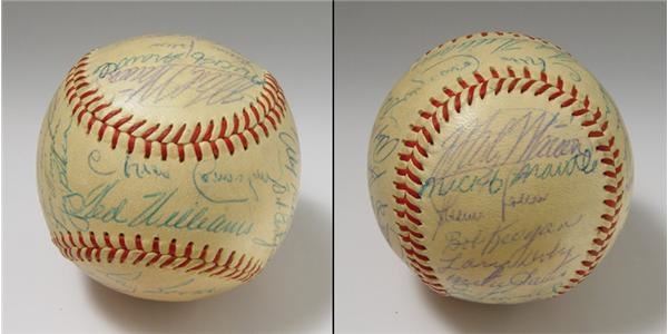 - 1954 American League All Stars Team Signed Baseball