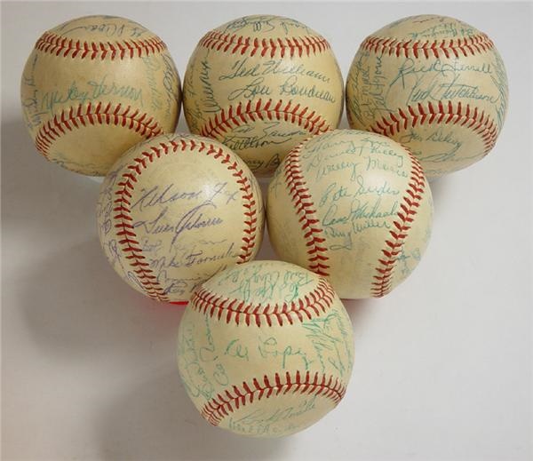 - 1953 American League Team Signed Baseballs (6)