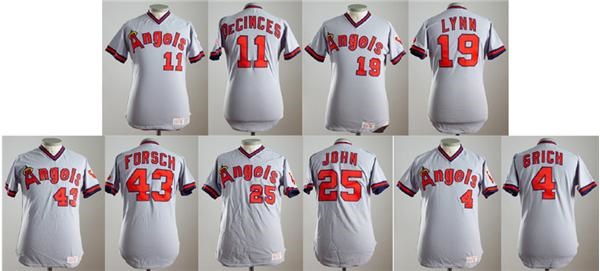 - California Angels Game Used Jersey Collection (5)