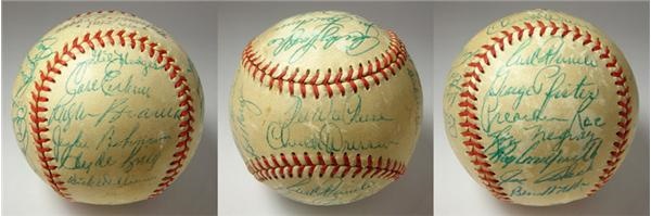 Dodgers - 1952 Brooklyn Dodgers Team Signed Baseball