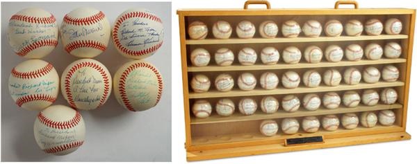 Single Signed Baseballs - President Richard Milhous Nixon's Hall of Famers Signed Baseball Collection (47)