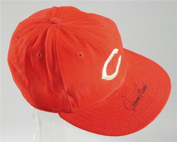 - Early 1980's Johnny Bench Game Worn Cap