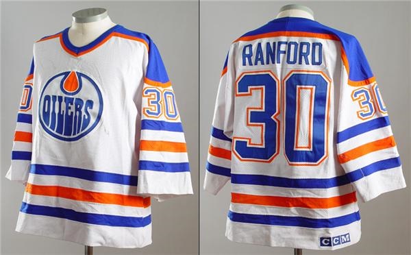 - 1989-90 Bill Ranford Edmonton Oilers Game Worn Jersey