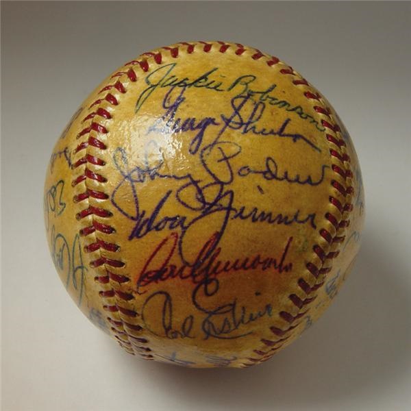 - 1955 Brooklyn Dodgers Team Signed Baseball