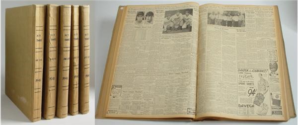 NY Yankees, Giants & Mets - 1941 Joe DiMaggio Hit Streak Complete Bound Volumes of the New York Times