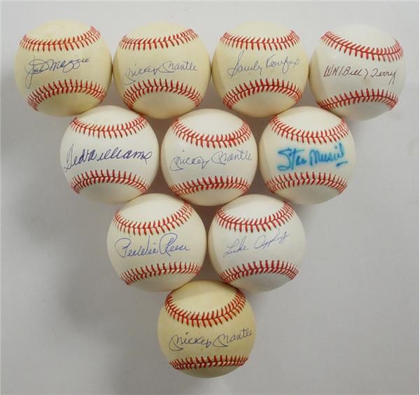 - Hall of Famers Single Signed Baseball Collection (27)