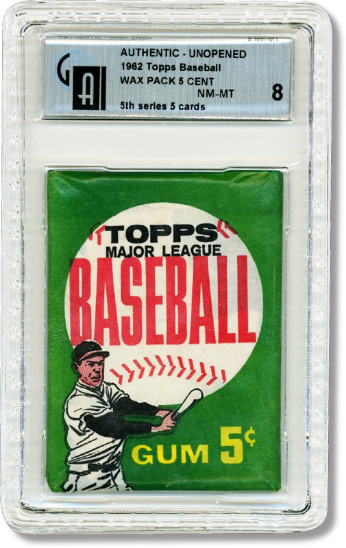 Unopened Cards - 1962 Topps 5th Series Wax Pack GAI 8 Nm-Mt