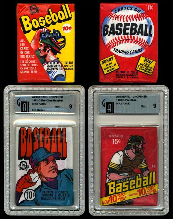 Unopened Cards - 1970's OPC Unopened Pack Collection (21)
