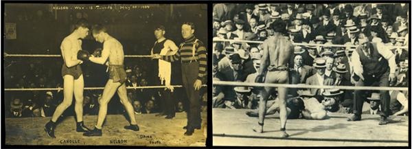 Muhammad Ali & Boxing - Two Oversized Wolgast & Nelson Photos with Original Dana (9.5x13”)