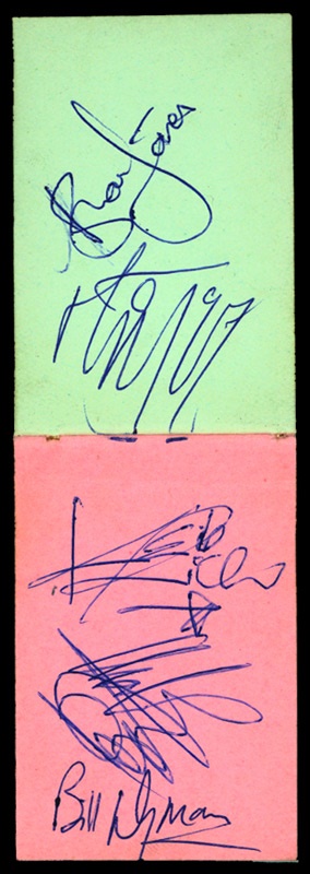 Rolling Stones Signed Autograph Book (2.25”x3”)