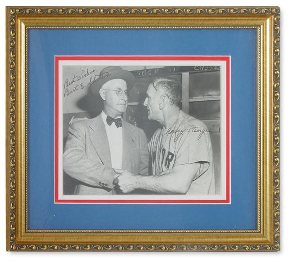 Baseball Autographs - Circa 1940's Casey Stengel and Burt Shotton Signed Photograph