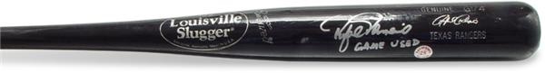 - 2002 Rafael Palmeiro Autographed Game Used Bat (34”)