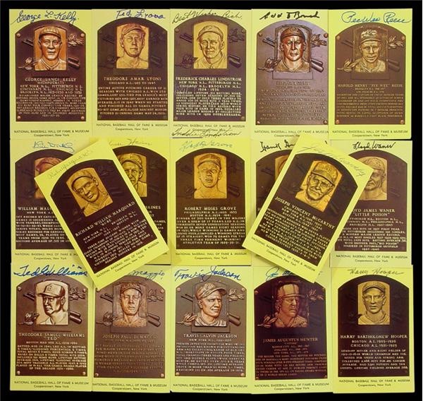 - Enormous Signed Gold Hall of Fame Plaque Collection (1500+)