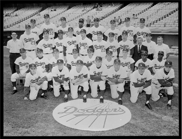 The Gene Schoor Collection - 1963 World Champion Los Angeles Dodgers Team Photo Original Negative