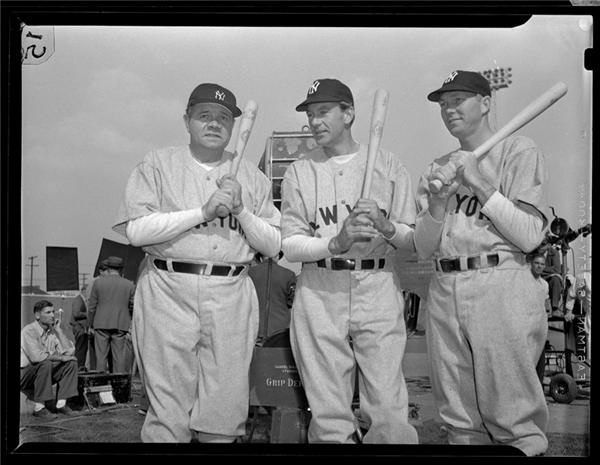 - Babe Ruth, Bill Dickey & Gary Cooper on the 1942 Set of <i>Pride of the Yankees</i>