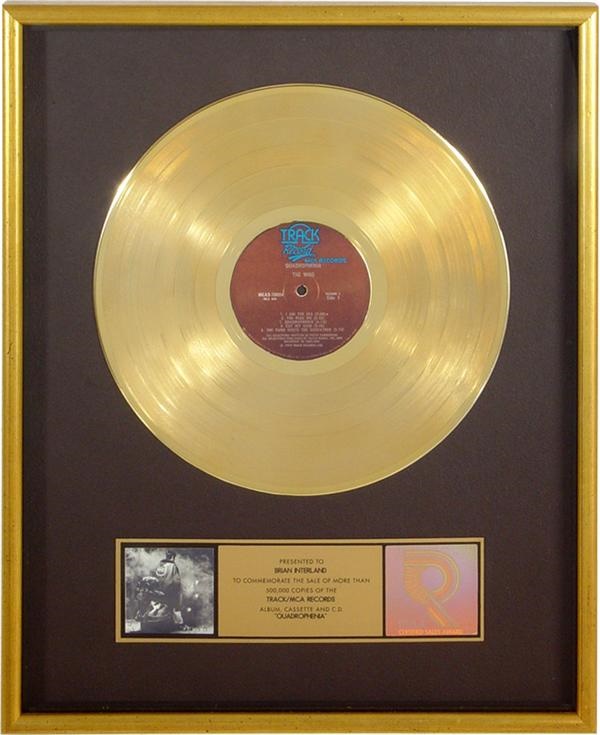 - The Who 1973 Quadrophenia Gold Record Award
