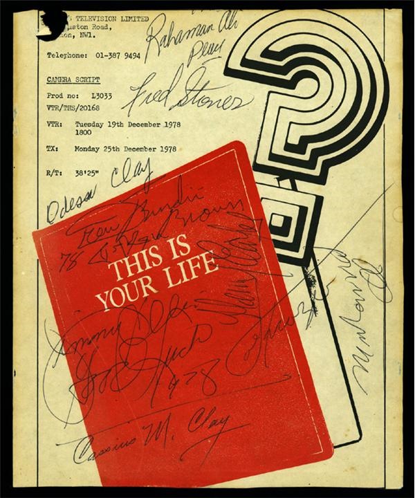 Muhammad Ali and Others Signed "This Is Your Life" Script Cover *