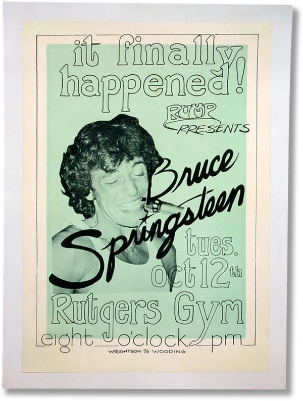 Bruce Springsteen - 1976 Bruce Springsteen at Rutgers Poster