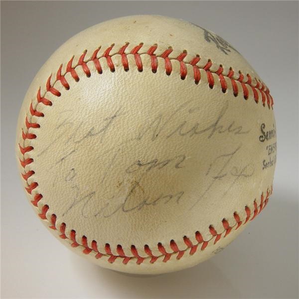 Single Signed Baseballs - Nellie Fox Single Signed Baseball