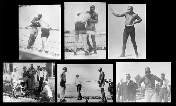 Muhammad Ali & Boxing - Jack Johnson v. Jim Jeffries Original Glass Plate Negatives by Dana (6)