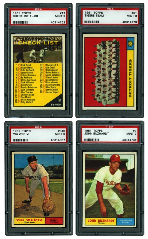 - 1961 Topps PSA 9 Collection (12)