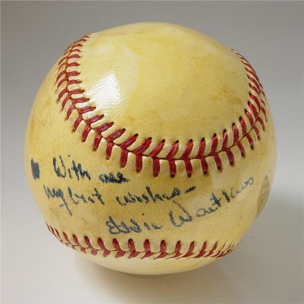Single Signed Baseballs - Ed Waitkus Single Signed Baseball