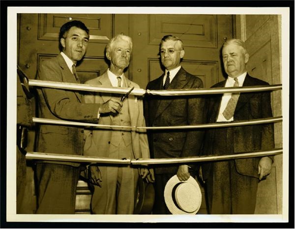 - 1939 Hall of Fame Opening Ribbon Cutting Photograph