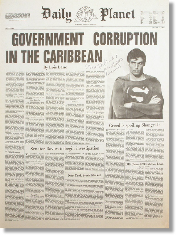 Movies - Daily Planet Newspaper Used in Superman