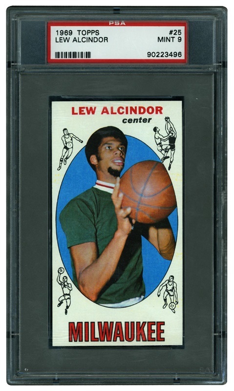Basketball Cards - 1969/70 #25 Topps Lew Alcindor Rookie PSA 9