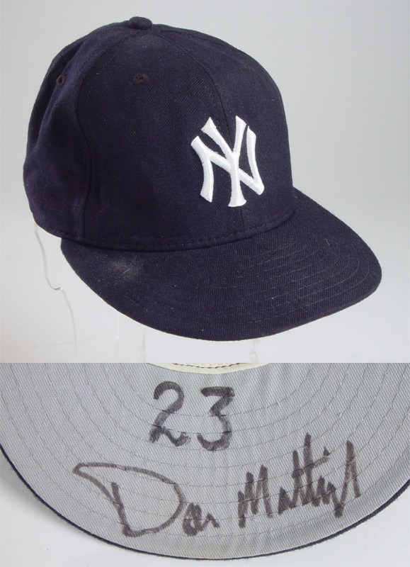 - 1995 Don Mattingly All Star Game Worn Autographed Cap