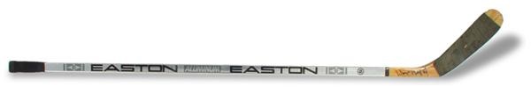 - 1990-91 Wayne Gretzky Autographed Easton Aluminum Game Used Stick
