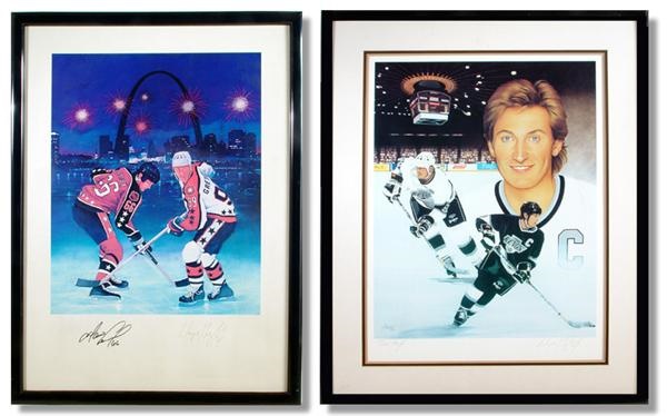 - Wayne Gretzky Autographed Lithograph Collection (2)