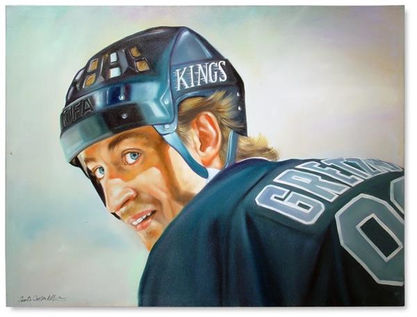 - Samantha Wendell "Gretzky's Back" Original Oil Painting (48x36")