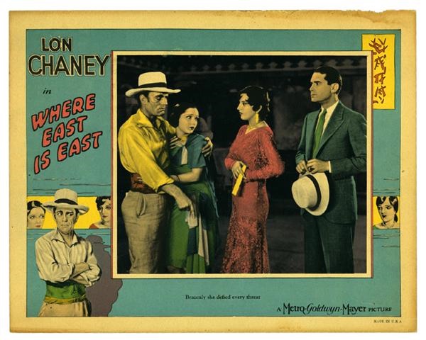 - 1929 Lon Chaney <i>Where East Is East </i>Lobby Card by Todd Browning