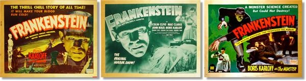 - Three <i>Frankenstein</i> Original Half-Sheet Film Posters