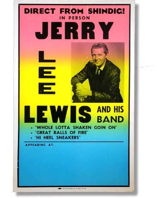 - Circa 1966 Jerry Lee Lewis <i>Shindig!</i> Poster