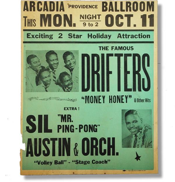 - 1954 The Drifters Arcadia Ballroom Concert Poster