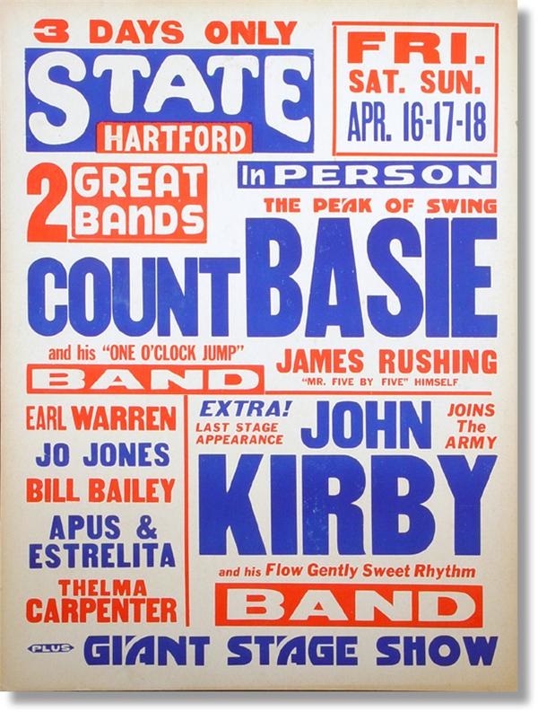 - 1943 Count Basie Band Concert Poster