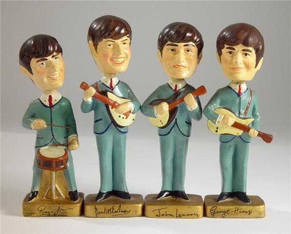 - 1964 Beatles Booblehead Doll Complete Set (4)