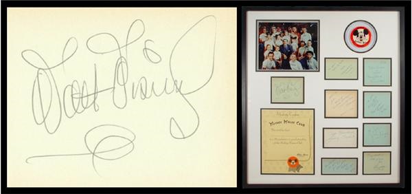 - Walt Disney Signed “1956 Trip to Disneyland” Autograph Display with the Mouseketeers