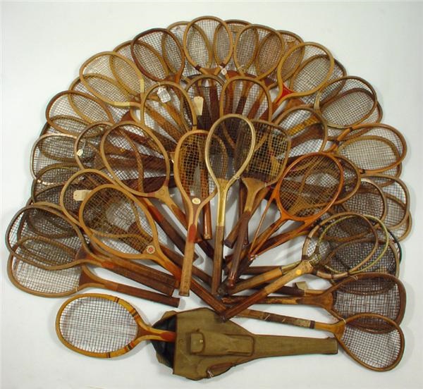 - 1800s-1900s Massive Tennis Racquet Collection (65)