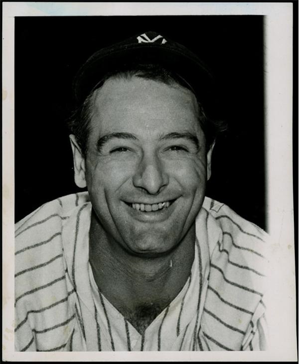 - 1938 Lou Gehrig Wire Photo