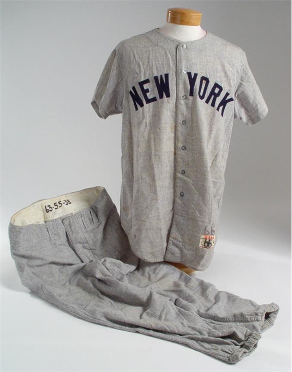 - 1966 Ralph Houk Road Yankees Complete Uniform with Home Pants