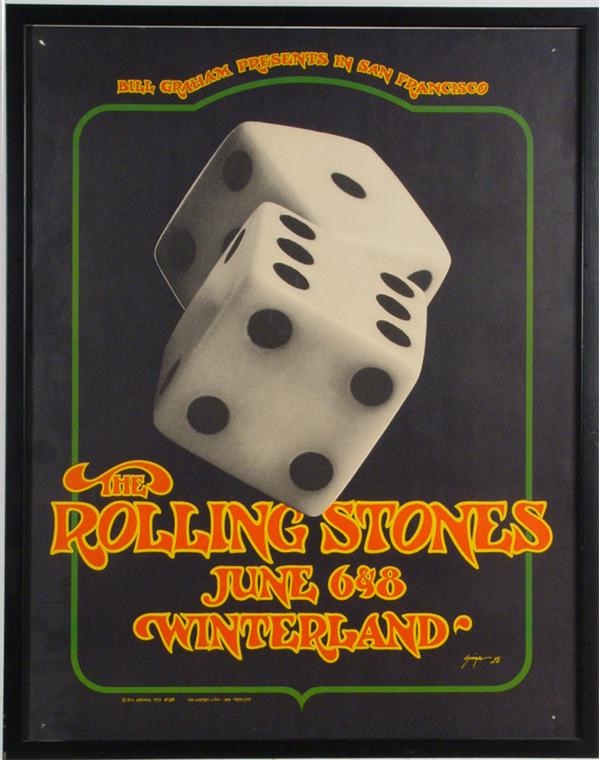 Rolling Stones - 1972 1st Printing Winterland Poster