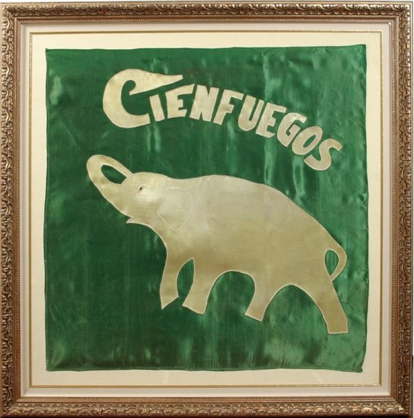 - 1940s Cienfuegos Satin Baseball Flag
