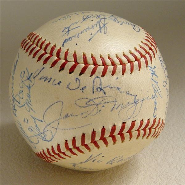 - 1947 New York Yankees Team Signed Baseball from World Series